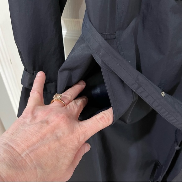 Reitmans navy blue double breasted trench coat size large - Picture 5 of 13